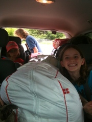 A once spacious minivan becomes squishy and claustrophobic.